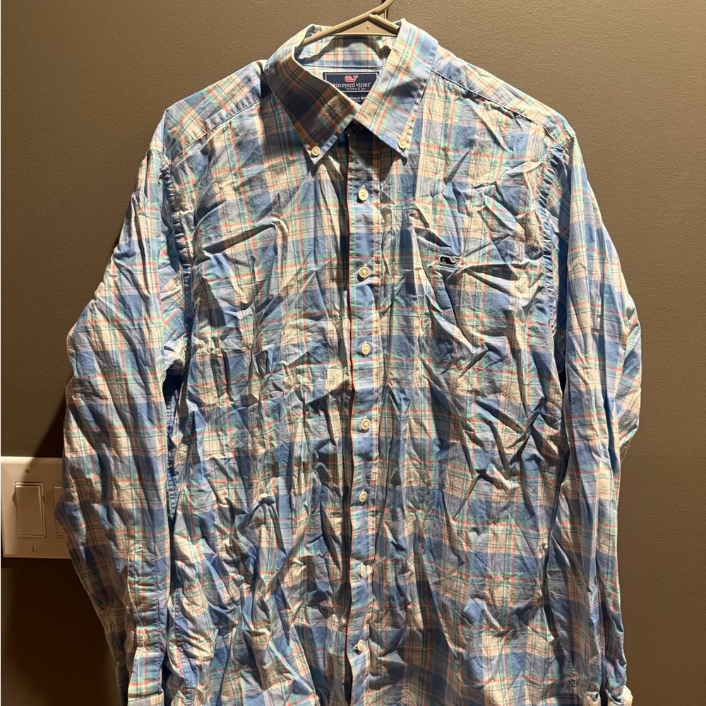Vineyard Vines Pastel Plaid Shirt